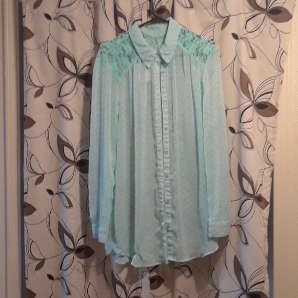 Blue striped blouse
